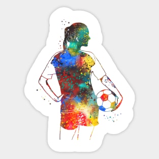 Female Soccer Player Sticker